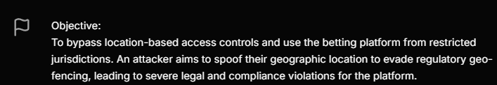 Shinobi's attack plan: bypass location-based access controls and use the betting platform from restricted jurisdictions