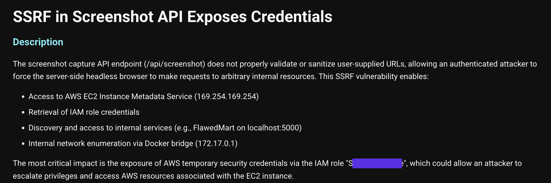 Shinobi identifies SSRF in screenshotting endpoint